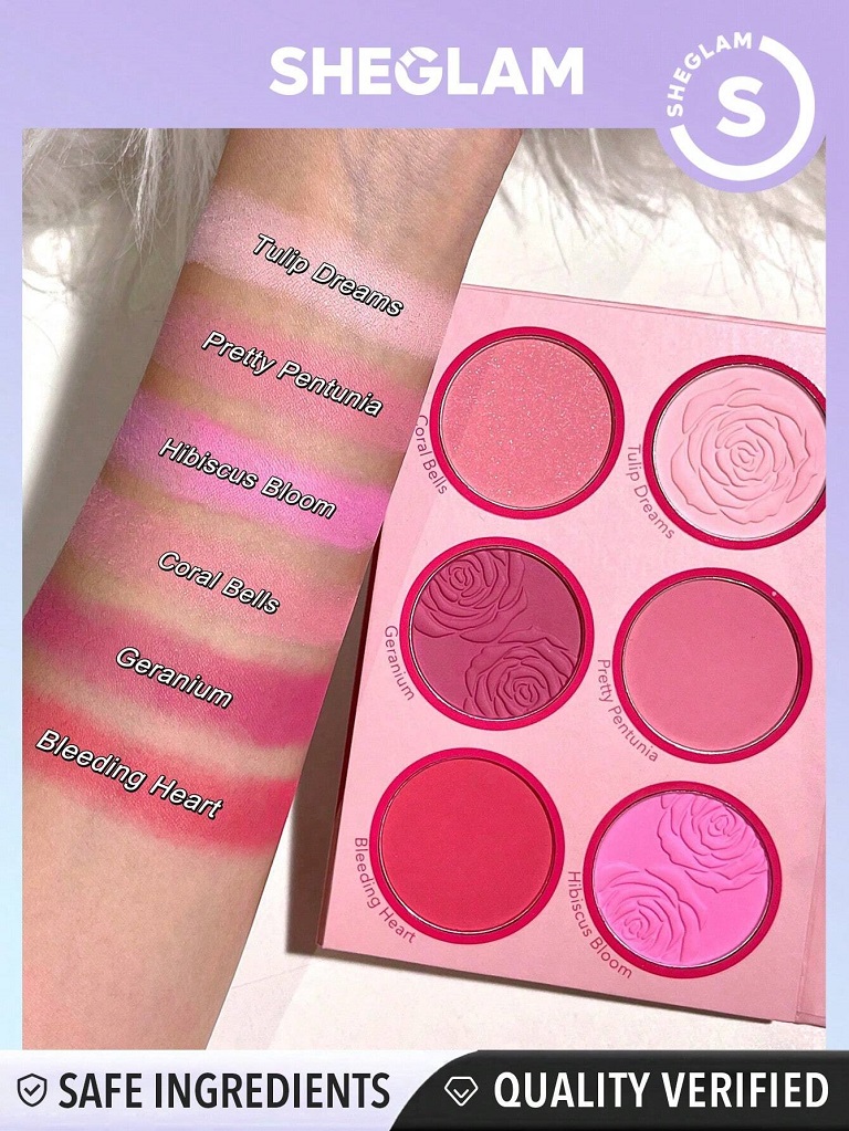 پالت رژ گونه 6 تایی شیگلم blushing bouquet