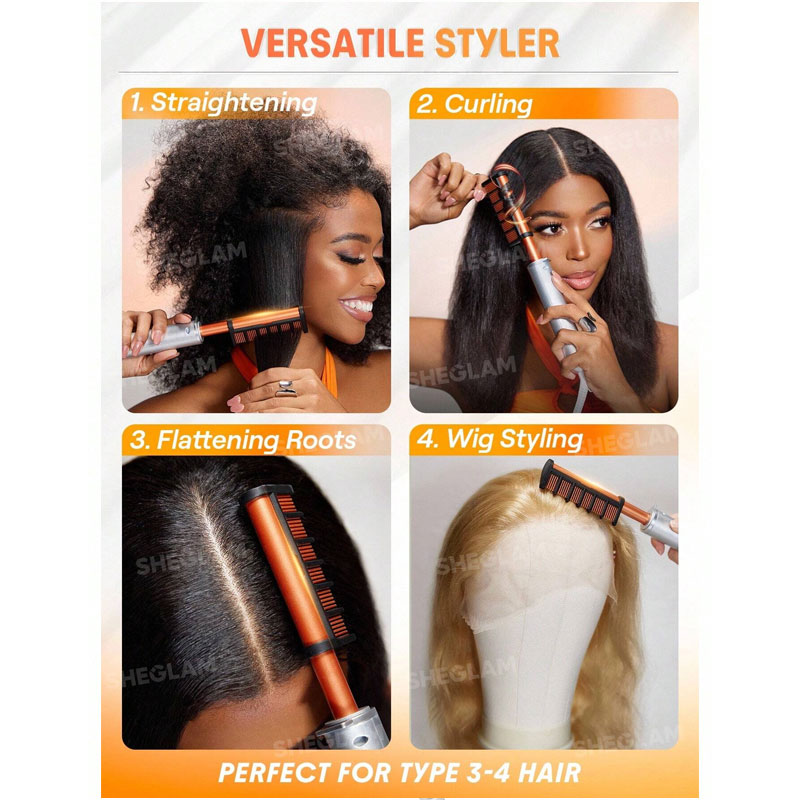 شانه حرارتی ضد سوختگی مو شیگلم مدل Anti Burn Hot Comb