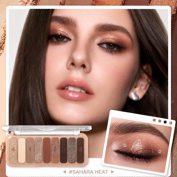 پلت سایه چشم 9 رنگ شیگلم sahara heat